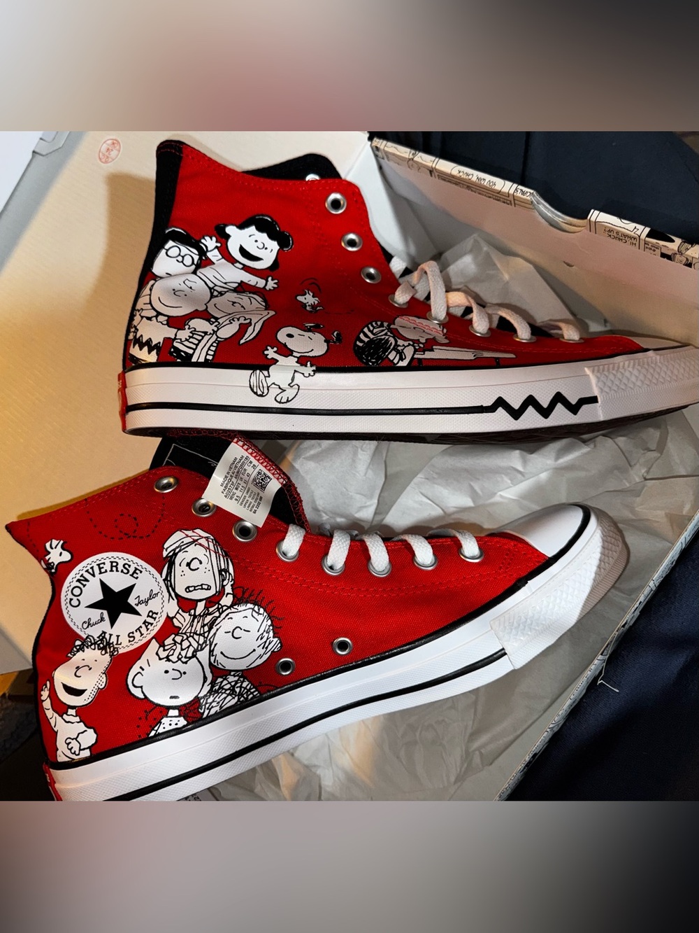 Converse x Peanuts Limited Edition Chuck Taylor High Top Sneakers - Picture 8 of 16